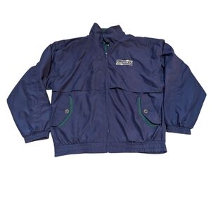 LA Loving Windbreaker Mackinac Boat Racing Large Vintage Blue Green Retro 80s 90